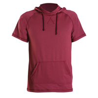 Men's Short Sleeve Pullover Hoodie Tee with Kangaroo Pockets- Style #MS017  - $11.25/ Unit MINIMUM 12PCS - PLEASE SEE DESCRIPTION - S-2XL