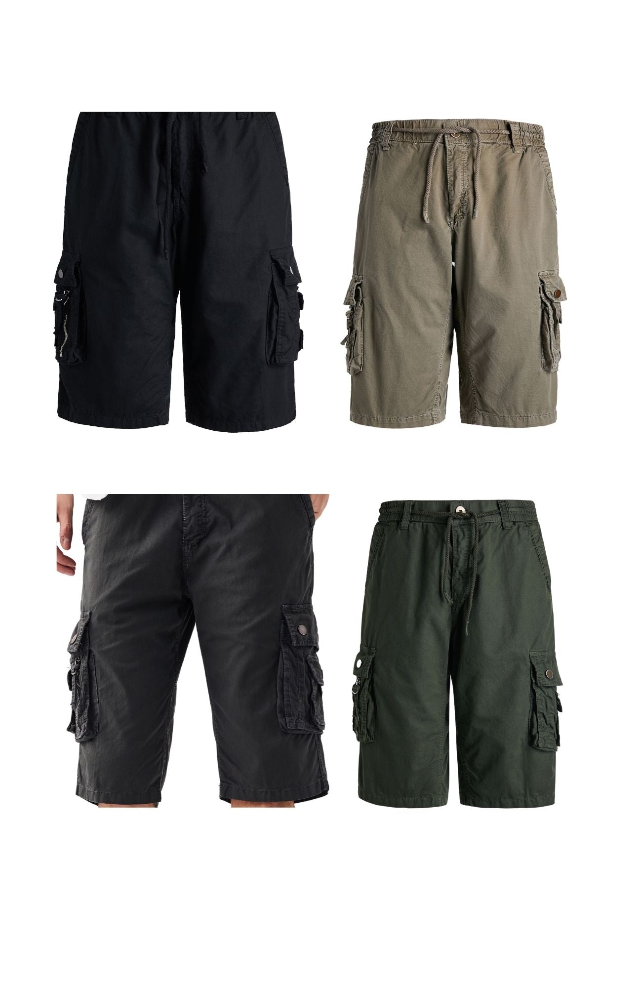 Short Cargo Homme Premier International Taille 42 - Couleur Tan, 10 Poches - Occasion Très Bon état