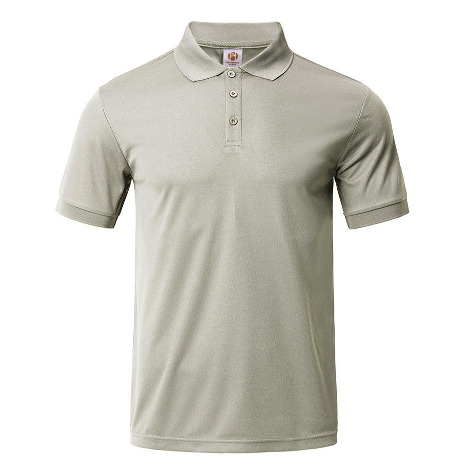 Men's Quick Dry Polo Shirt with 3 Button Placket & ribbed Men's Quick Dry Polo Shirt with 3 Button Placket & ribbed