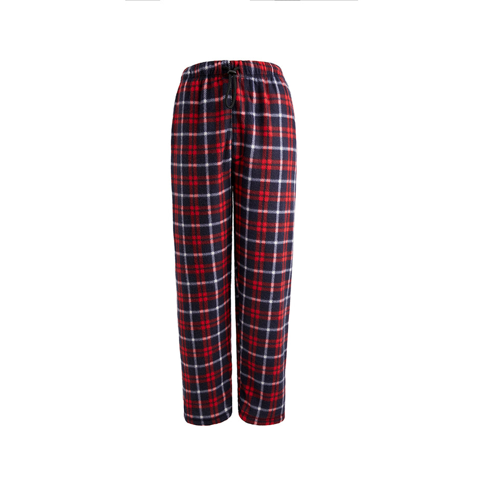 Men's Plaid Fleece Pajama Pants-Open Stock Available- Style