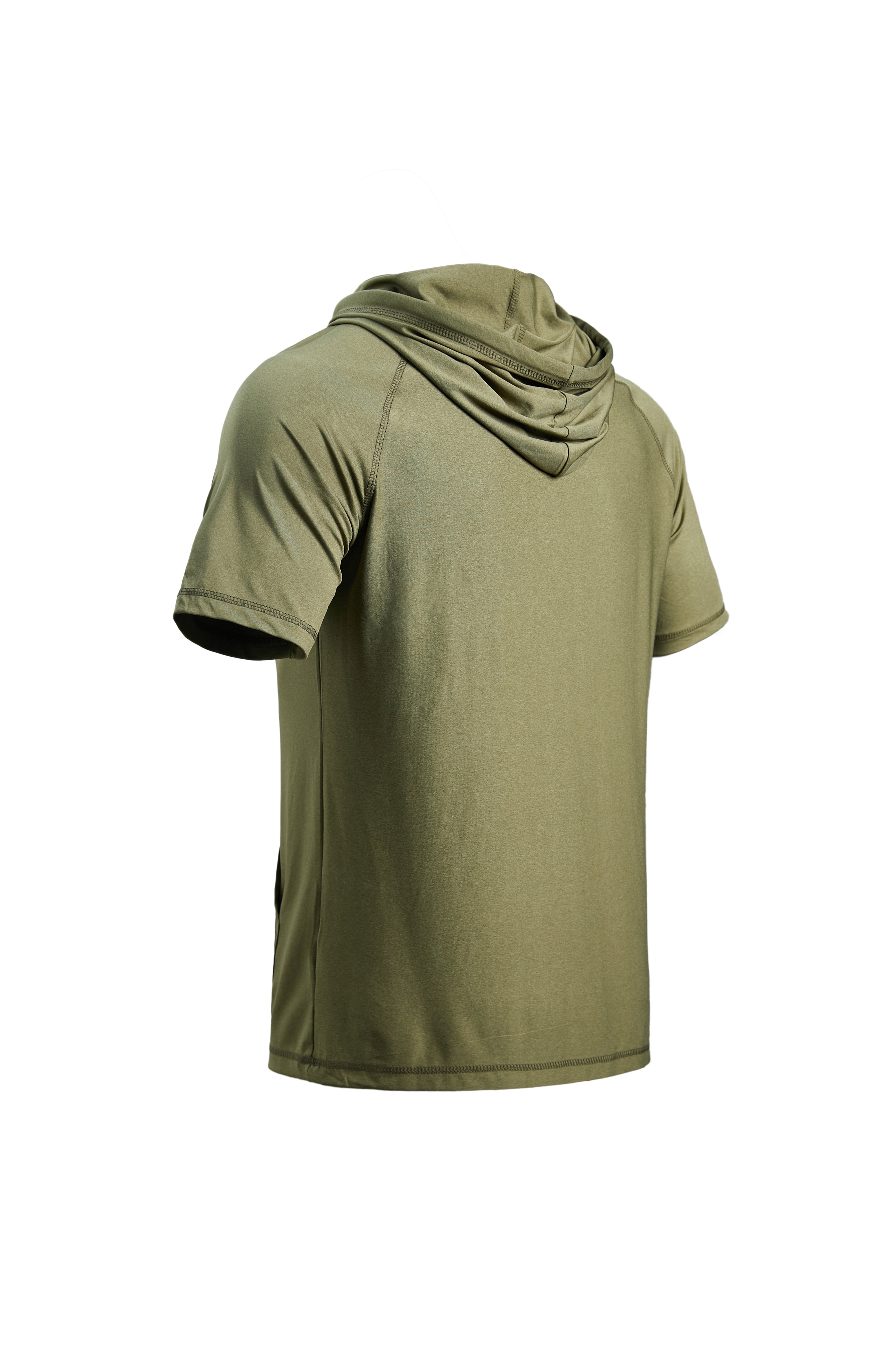 Men's Short Sleeve Pullover Hoodie Tee with Kangaroo Pockets