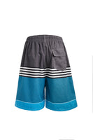 Men's Grey-Blue Stripe Drawstring Swim Trunks- Style #MP612-$8.90/Unit - 24PCS/CS - PLEASE SEE DESCRIPTION