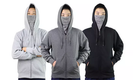 Men's Hoodie with Mélange Mask- Style #MFJ166-$12.00/Unit