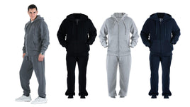 Men's Hooded Sweatshirt and Sweatpants 2 Pc Set-Open Stock Available- Style #MFJ601- $17.00/ Unit OPEN STOCK MINIMUM 12 PCS