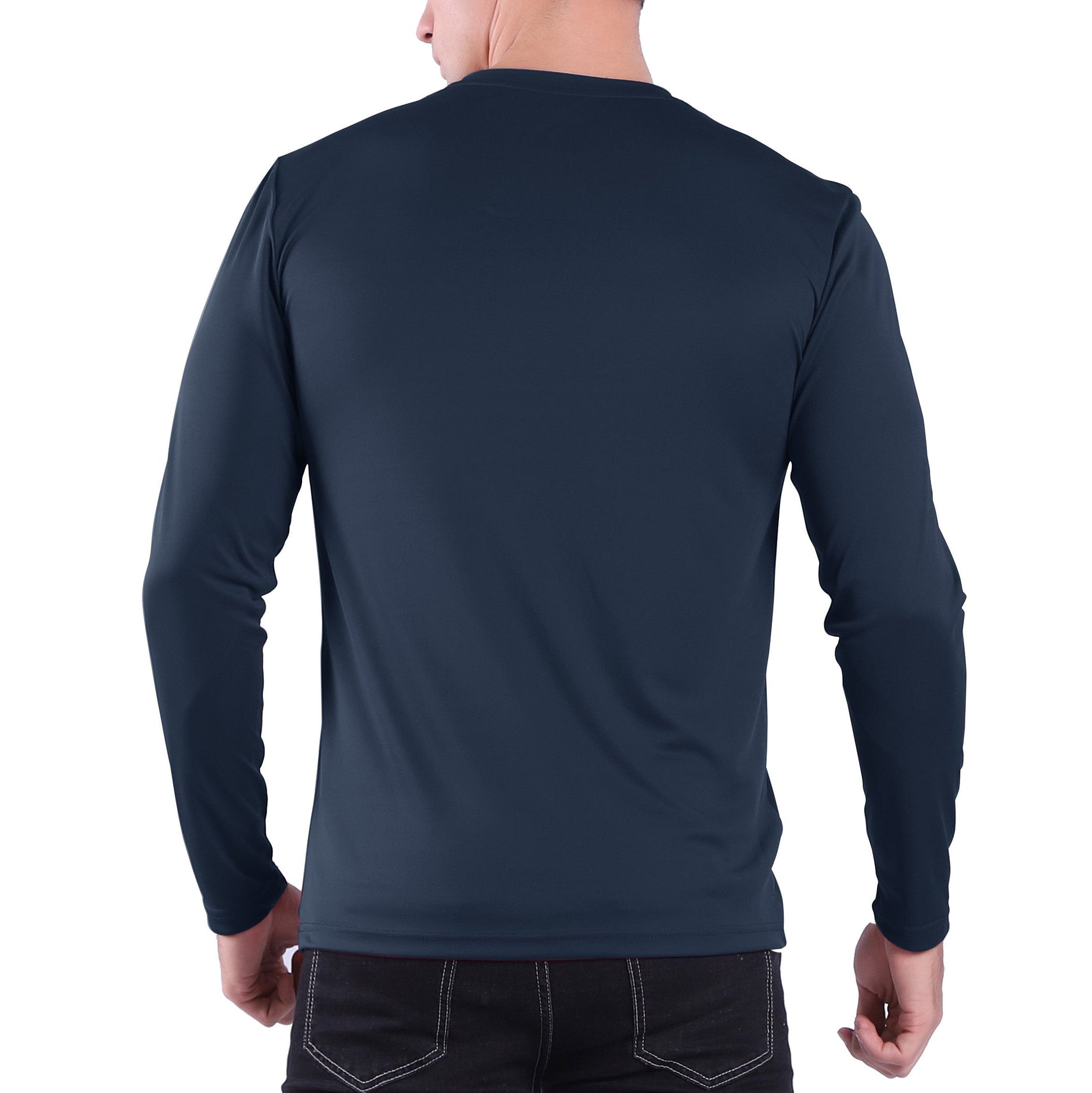 ENNOY CREW NECK LS T-SHIRTS NAVY サイズL Men's Cotton Crew Neck Long Sleeve Henley Shirt/T Shirts